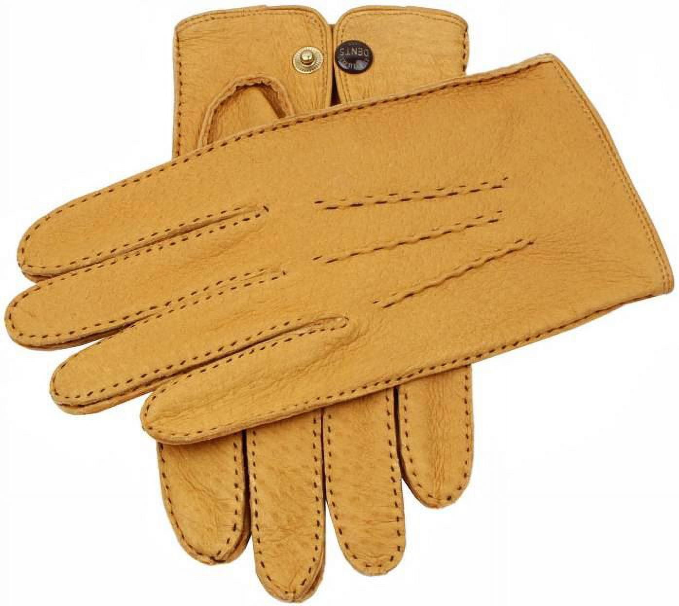 Dents Clifton Unlined Peccary Leather Gloves Cork