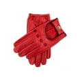 Dents Delta Mens Classic Leather Driving Gloves Luxury Berry/Black
