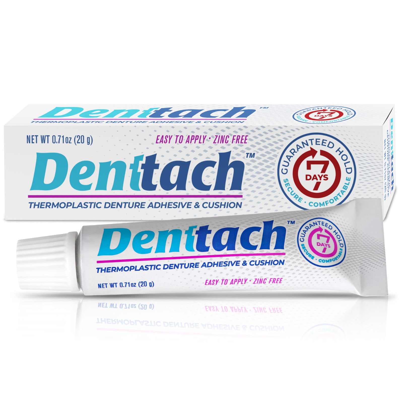 Denttach Denture Adhesive, Thermoplastic Denture Adhesive and Cushion