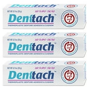 Denttach Denture Adhesive, Thermoplastic Denture Adhesive and Cushion, Comfortable Denture Fit for 7 Days, Zero Glue, Zinc Free, Longest Holding Denture Reliner Pack 3