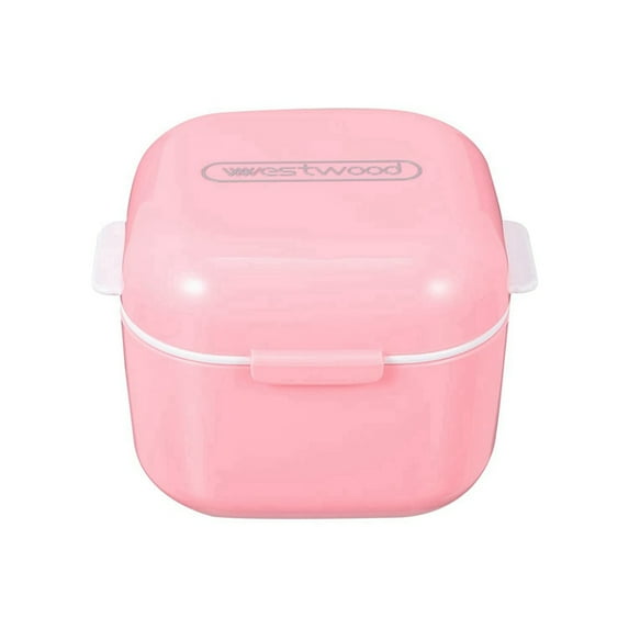 Denture Bath Case Cup Box Holder Storage Soak Container with Strainer Basket for Travel Cleaning, 1 Pack