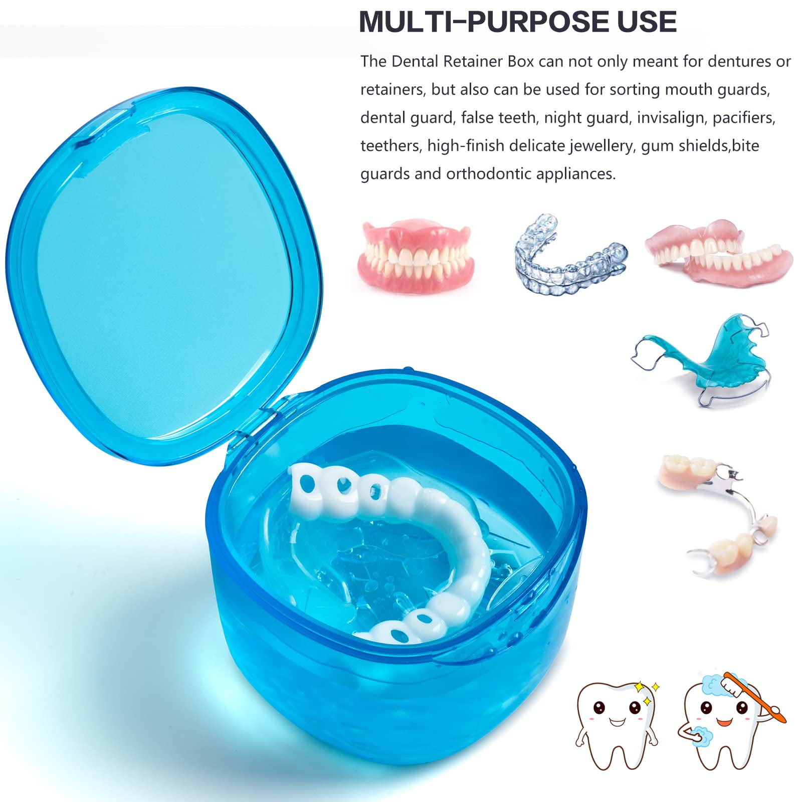 Orthodontic Boxes Mouth Guard Case Fake Teeth Cover Retainer Case