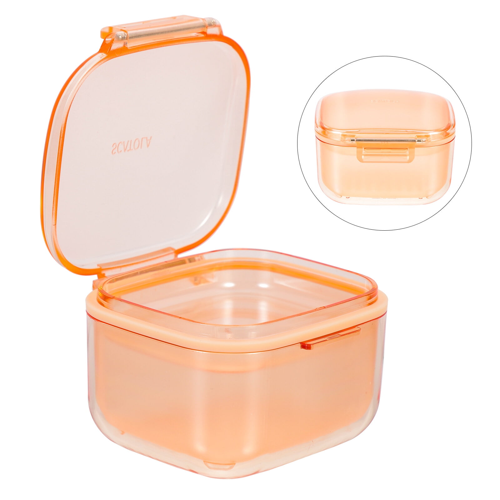 Denture Bath Case Portable Denture Storage Case Retainer Storage Box