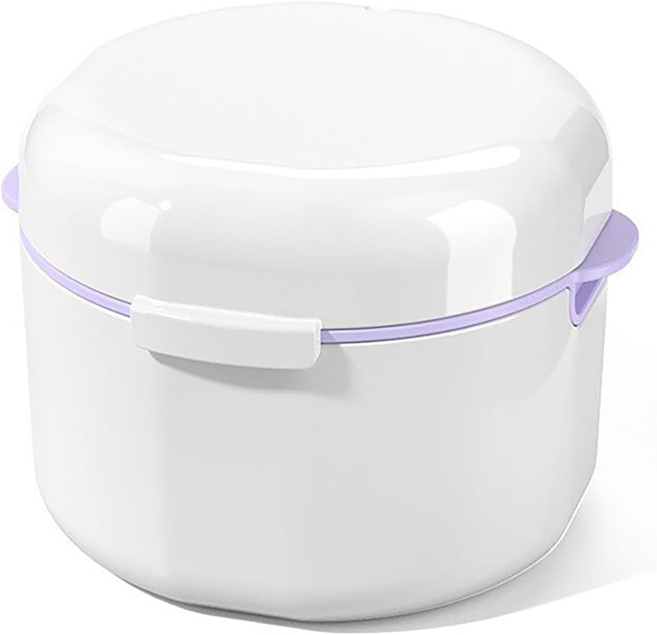 Denture Bath Case, Retainer Holder with Strainer Basket, False Teeth ...
