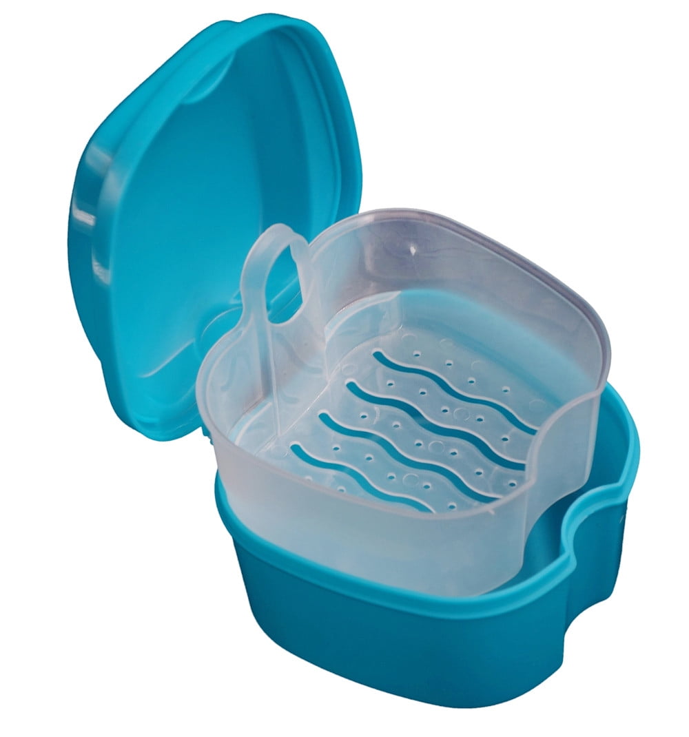 Denture Bath False Teeth Storage With Hanging Net Container Wpf025
