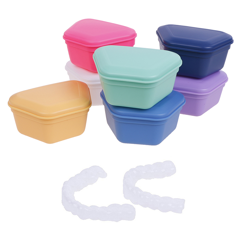 Denture Box Plastic Denture Bath Case Denture Container False Teeth Storage Box