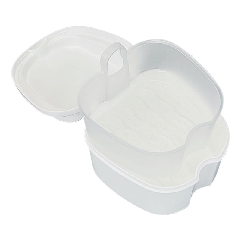 Denture Care Bath Box False Teeth Cleaning Case With Hanging Net ...