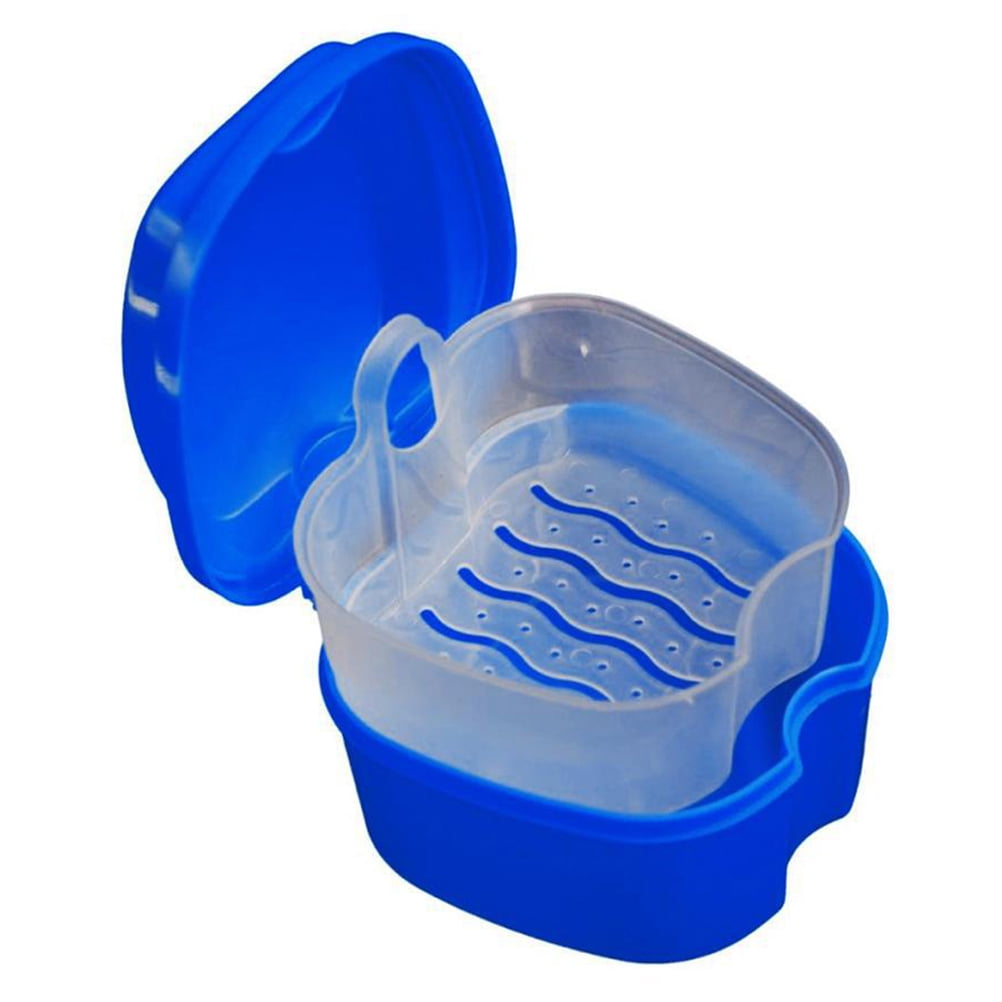 Denture Case Cleaning Box Teeth Bath False Container Cup Mouth Holder Travel Retainer Small