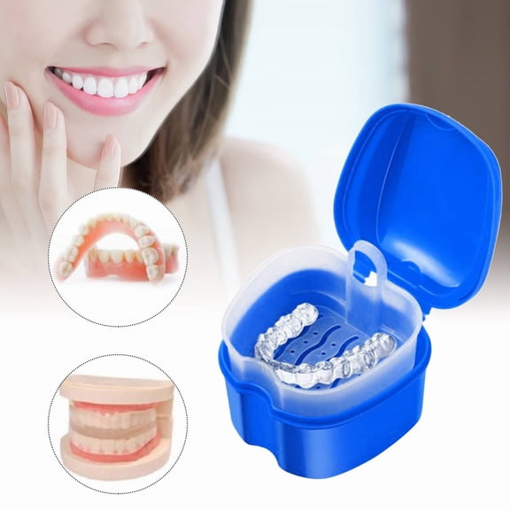 Denture Case Denture Cups for Soaking Dentures Denture Container Bath Case Cup Box Soaking Cup, Portable Denture Container for Cleaning, Storage, and Travel, Bath Case Box Holder for Home Use