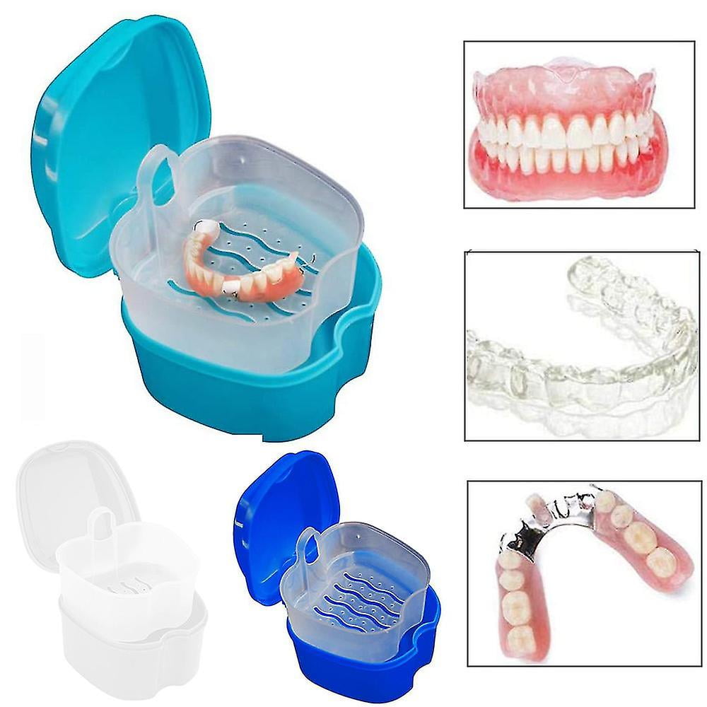 Denture Case Orthodontic Dental Retainer Box False Teeth Storage