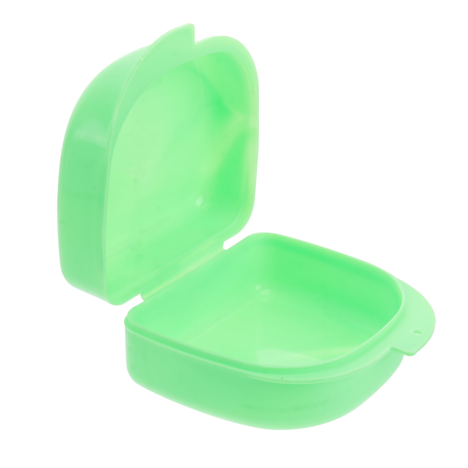 Denture Case, Retainer Case With Vent Holes and Hinged Lid Snaps Mouth Guard Case Orthodontic