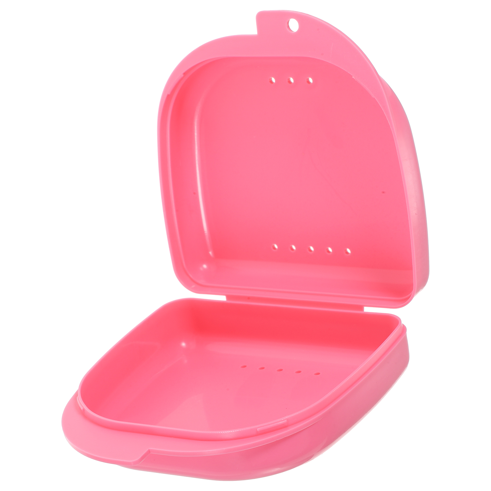Denture Case Storage Container Fake Teeth Pink Purse Mouth Guard Holder