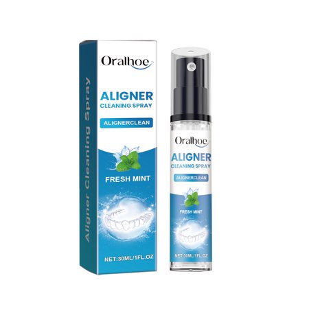 Denture Cleaner Spray, Denture Cleaner Cosmetic Teeth Denture Cleaner Spray Portable,30ml