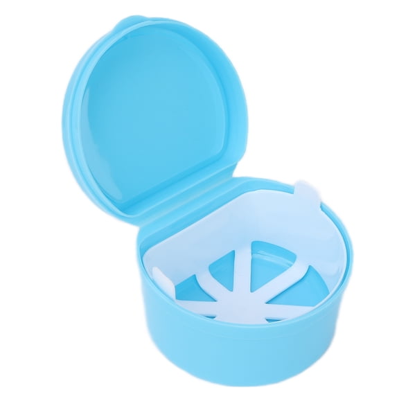 Denture Storage Container, Non Odorless Retainer Box Lightweight For Travel For Home Light Blue