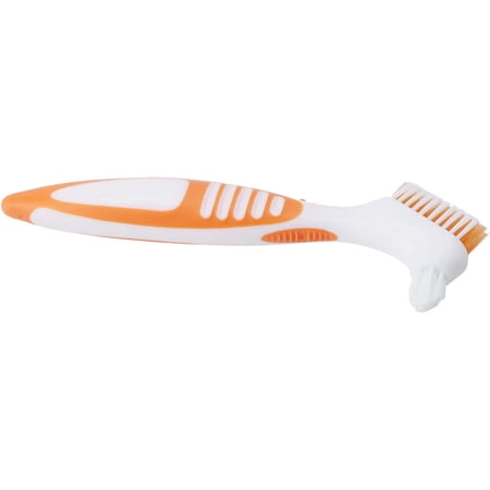 Denture Toothbrush, Dual Head Denture Brush for Complete Dentures