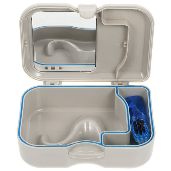 Denture for Adults 1 Set Includes Teeth Storage Container Brush and Mirror