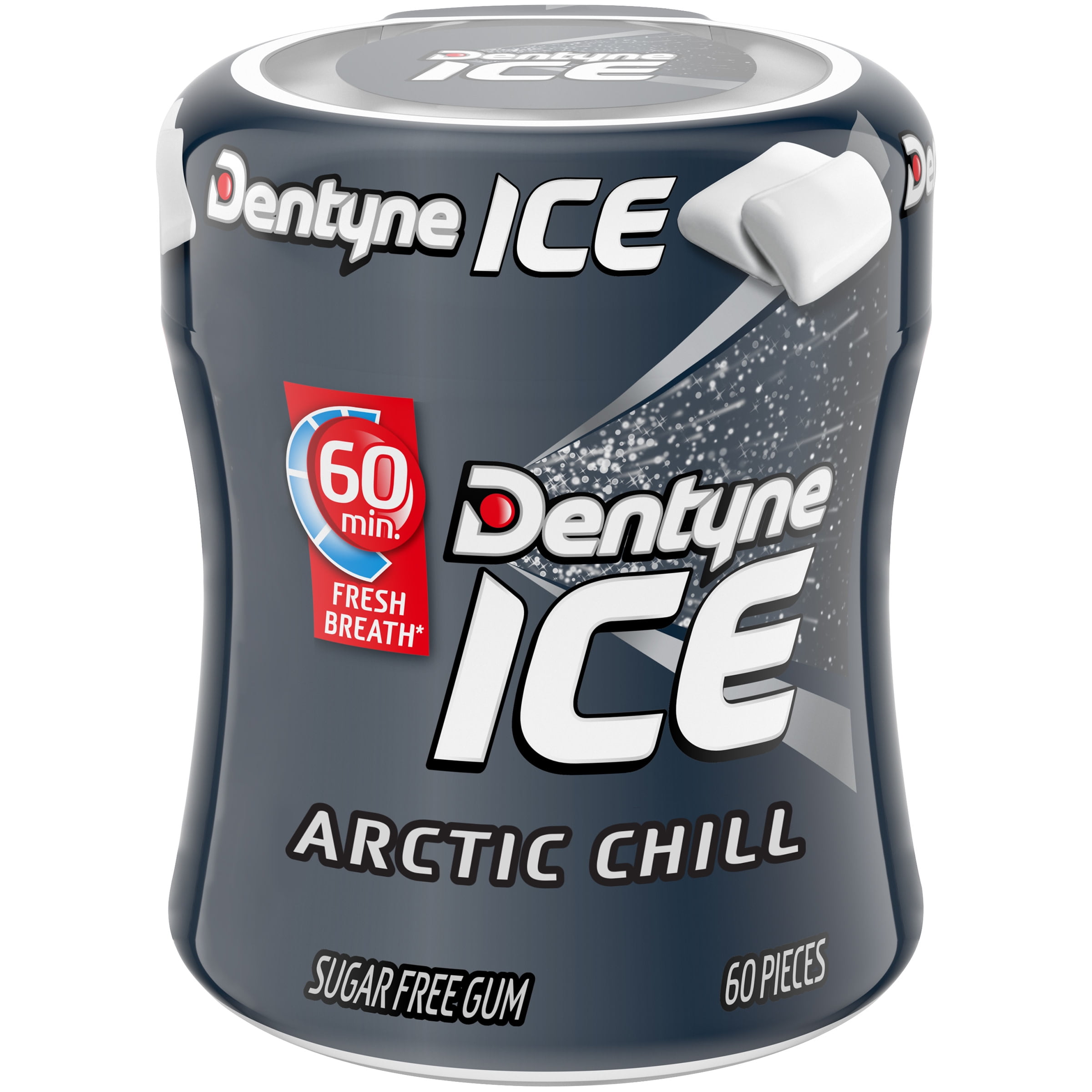 Dentyne Ice Arctic Chill Sugar Free Gum, 1 Bottle of 60 Pieces