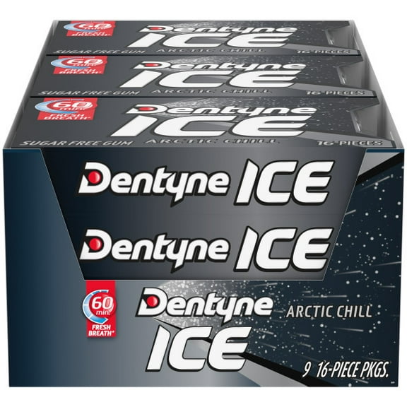 Dentyne Ice Arctic Chill Sugar Free Gum, 1 Pack of 16 Pieces