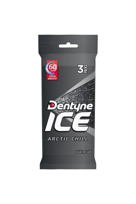Ice Arctic Chill Sugar Free Gum, 3 Packs of 16 Pieces (48 Total Regular Size Pieces)