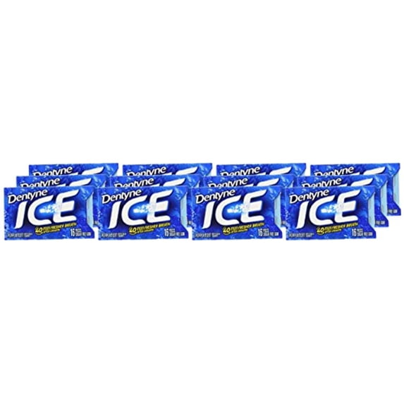 Dentyne Ice Gum Club Pack, Peppermint, 16 Pieces, 12 Count , 192 Pieces Total
