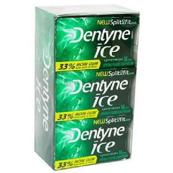 Dentyne Ice Gum Spearmint 16 Pcs Each ( 9 In A Pack )
