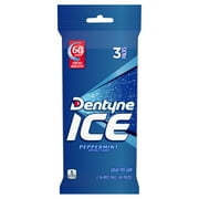Dentyne Ice Sugar Free Peppermint Chewing Gum Blister Pack, 16 Pieces, 3 Pack