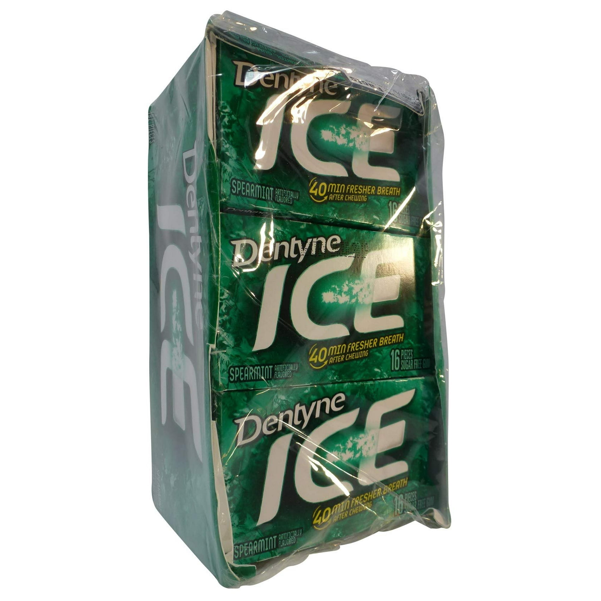 Dentyne Ice Spearmint Sugar Free Gum 16 Pieces - 12 Pack
