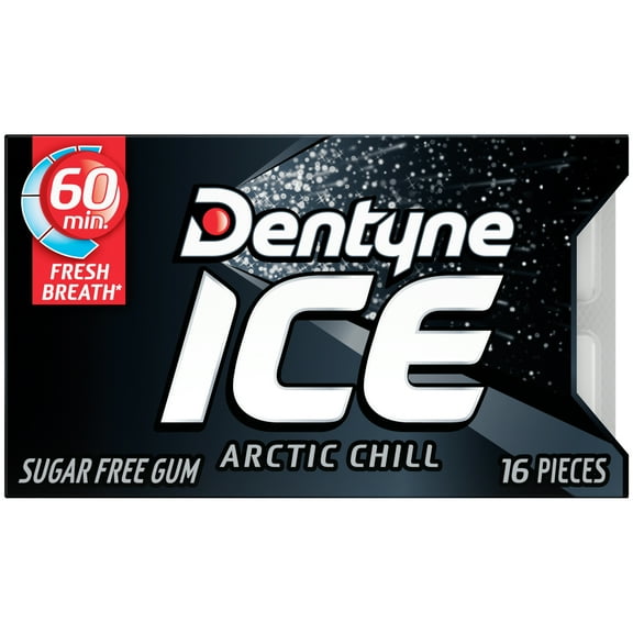 Dentyne Ice Sugar Free Gum, Arctic Chill, Regular Size, 16 Pieces