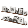 thumbnail image 1 of 48" Long Floating Shelves for Wall, Narrow Picture Ledge Shelf Set of 2, Floating Shelf Unit, Wall Shelves Walnut Color, 1 of 5