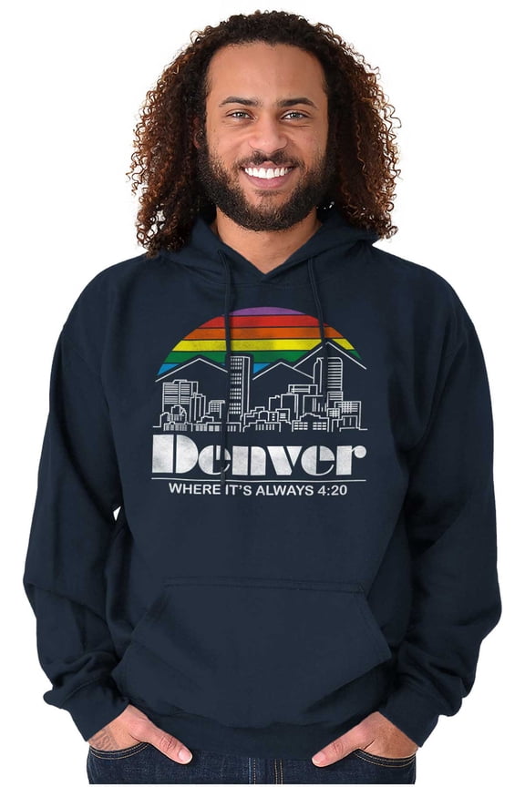 Denver Always 420 Funny Colorado Hoodie Sweatshirt Women Men Brisco Brands S