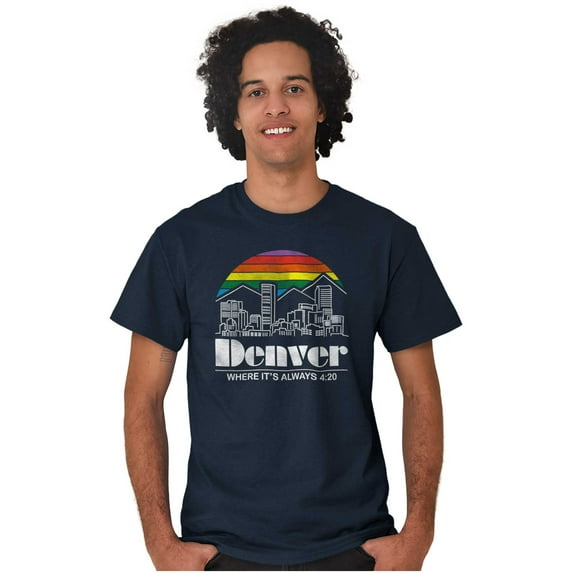 Denver Always 420 Funny Colorado Men's Graphic T Shirt Tees Brisco Brands M