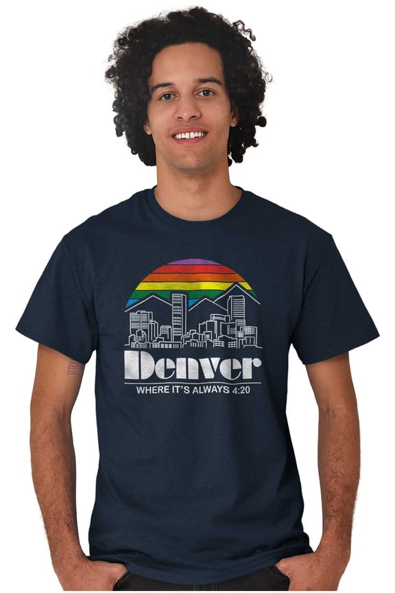 Denver Always 420 Funny Colorado Men's Graphic T Shirt Tees Brisco Brands X