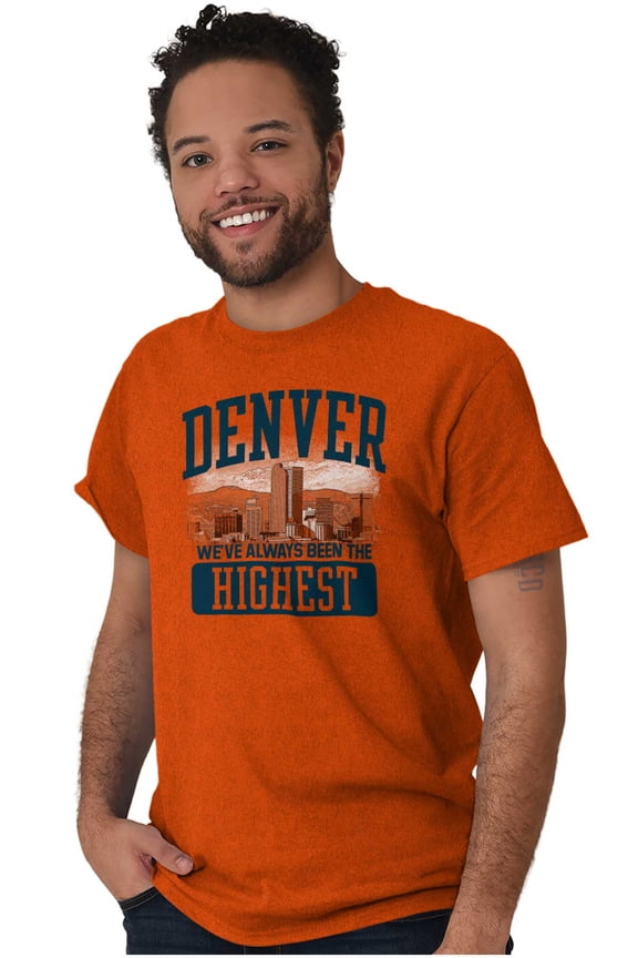Denver Always Highest Funny Colorado Men's Graphic T Shirt Tees Brisco Brands X