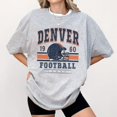 thumbnail image 1 of Denver American Football Team Vintage, Fan Broncos American Football Men Women Casual Streetwear Deon Unisex Comfort Tee T Shirt, Color: Pepper, Size: 4XL, 1 of 5