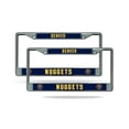 thumbnail image 1 of Denver Basketball Nuggets (Set of 2) Chrome Metal License Plate Frames, 1 of 5