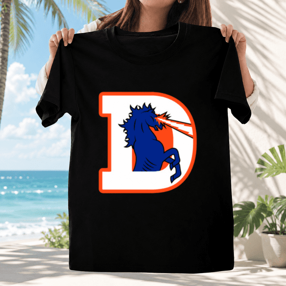 Denver Blucifers Crew Blue Demon Horse Colorado Landmark Art Unisex T-ShirtPlus Size S–5XL Available