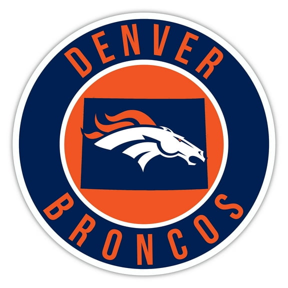 Denver Broncos 15" State Circle Sign