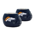 thumbnail image 1 of Denver Broncos 2-Piece Ceramic Helmet Planter Set, 1 of 1