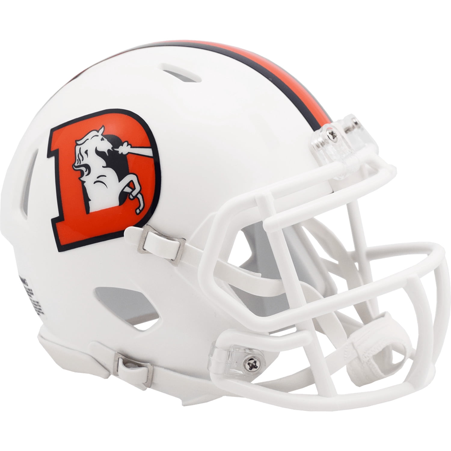 Broncos Mini Helmet Speed On-Field Alternate 2023 White Snowcapped
