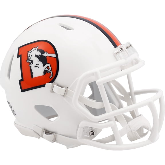 Broncos Mini Helmet Speed On-Field Alternate 2023 White Snowcapped