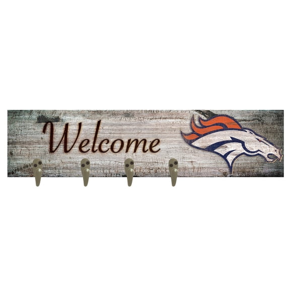 Denver Broncos 24" x 6" Mounted Coat Hanger