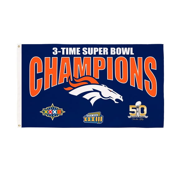Denver Broncos 3' x 5' Super Bowl Champions Single-Sided Flag