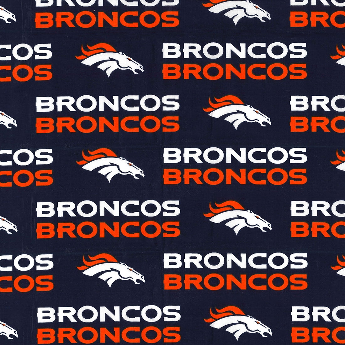 SALE Denver Broncos Fabric Remnant 23 Inches Licensed NFL 