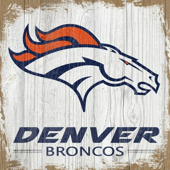 Denver Broncos 6'' x 6'' Team Logo Block