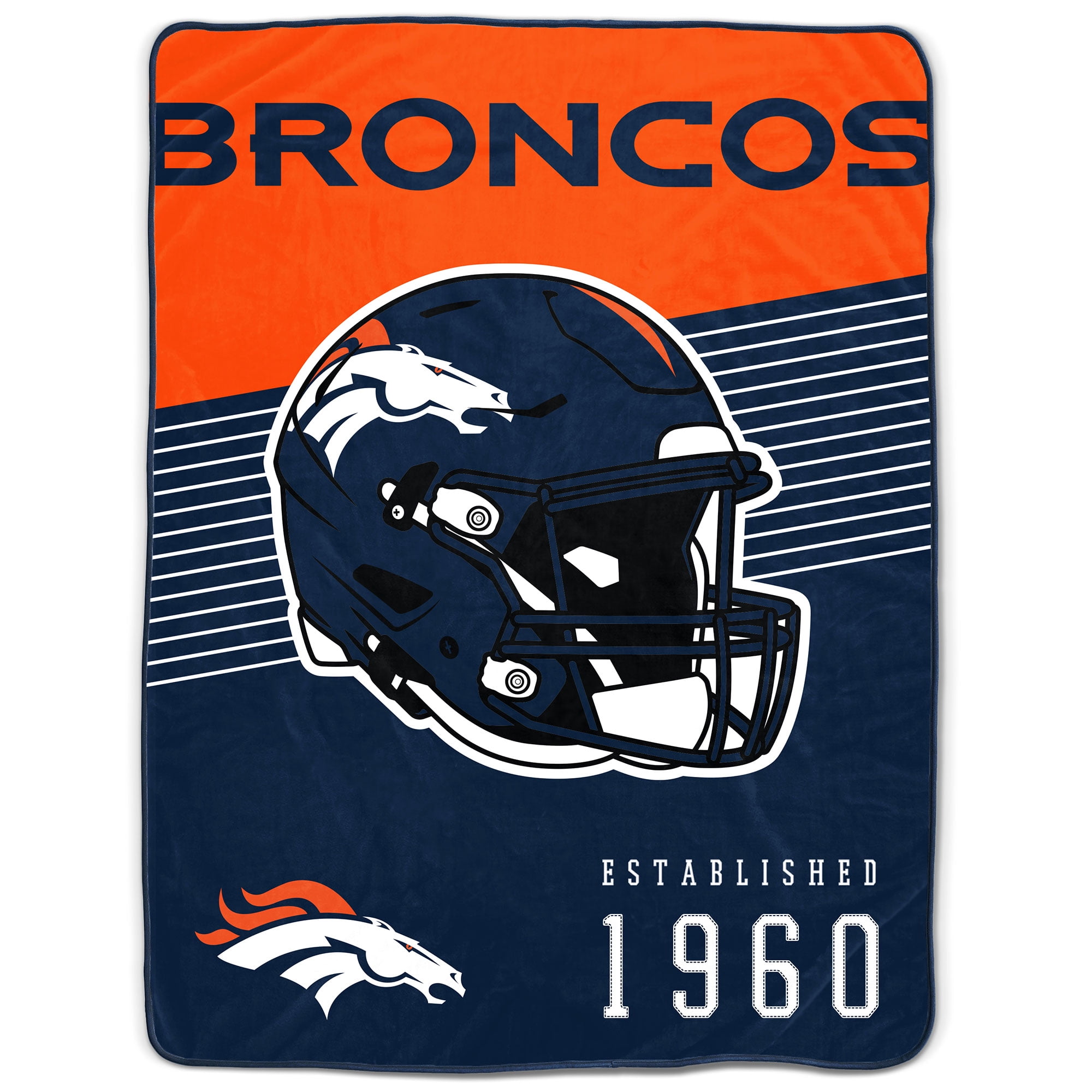 Denver Broncos 60" x 80" Helmet Stripes Royal Plush Blanket