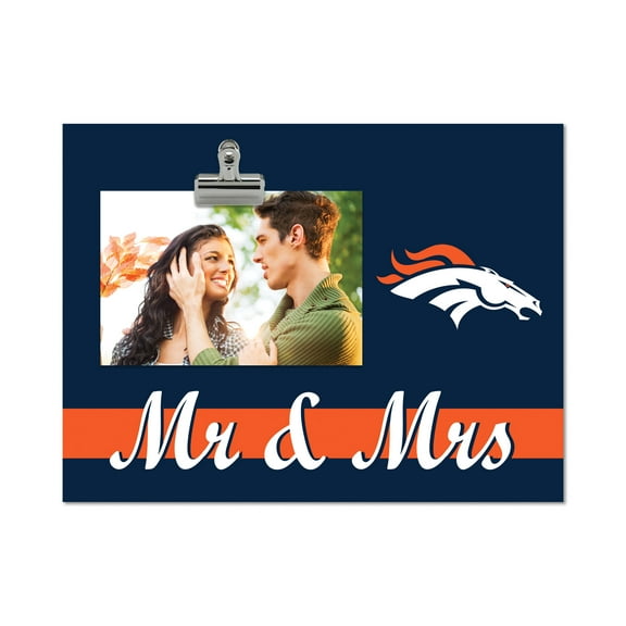 Denver Broncos 8" x 10.5" Briteline Mr & Mrs Clip Frame