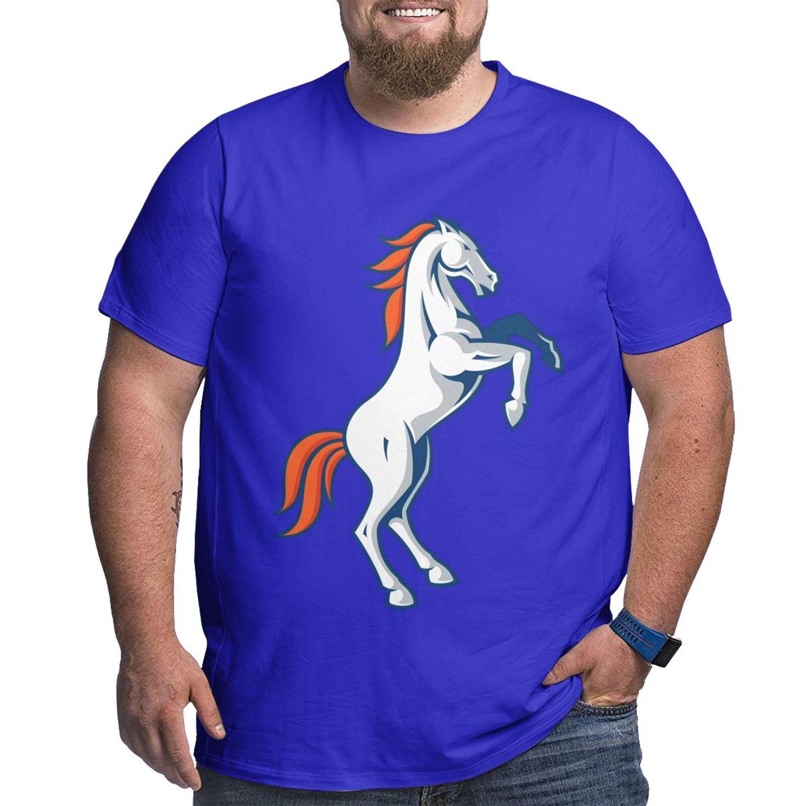 Broncos Custom Football Fans T Shirt Men's Plus Size Shirts Short