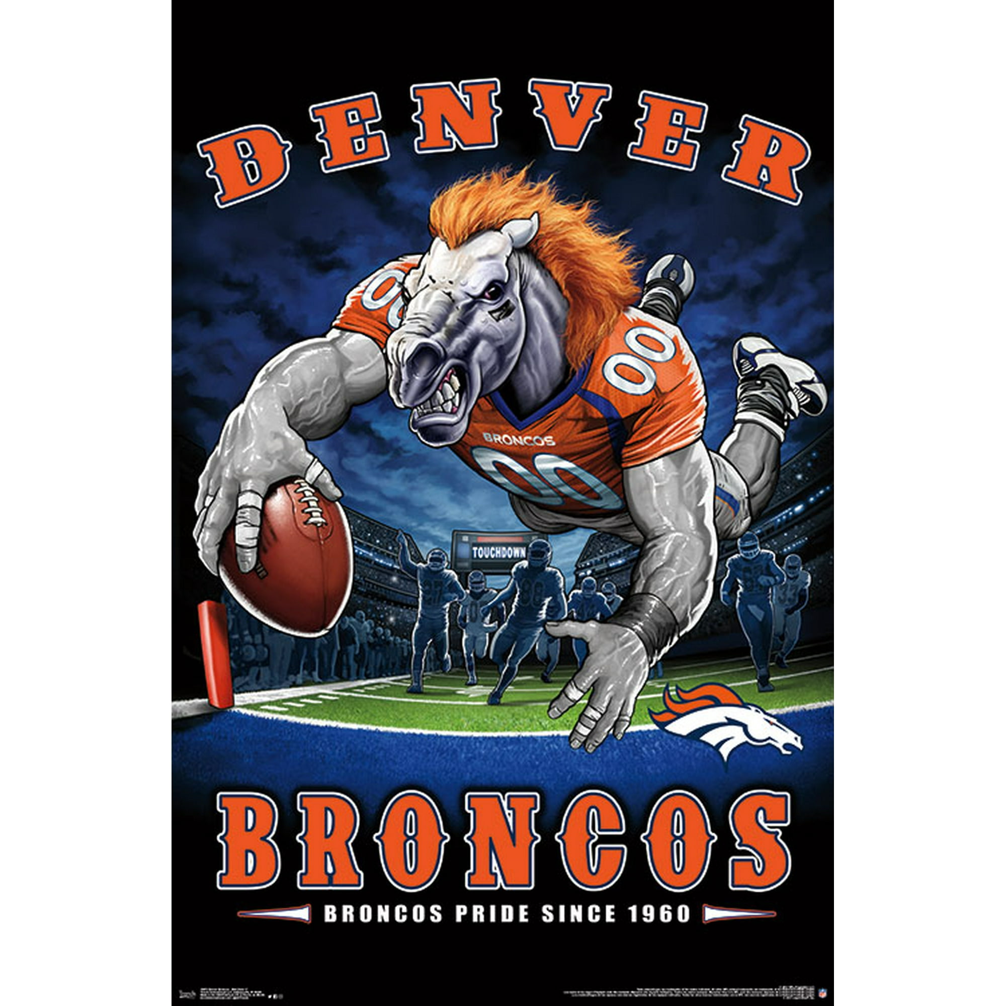 NEW FASHION 2023 Denver Broncos T-shirt Graphic Cartoon player gift for fans