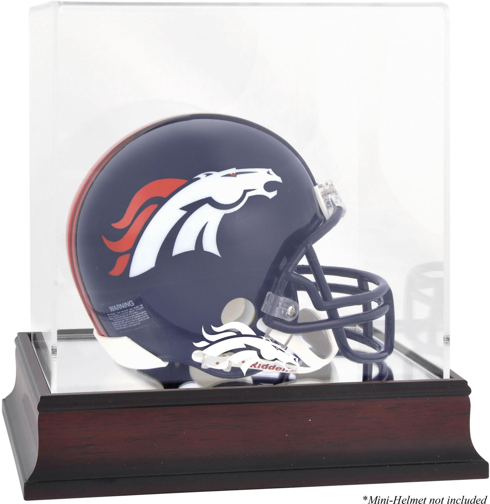 Denver Broncos Mahogany Logo Mini Helmet Display Case - Walmart.com