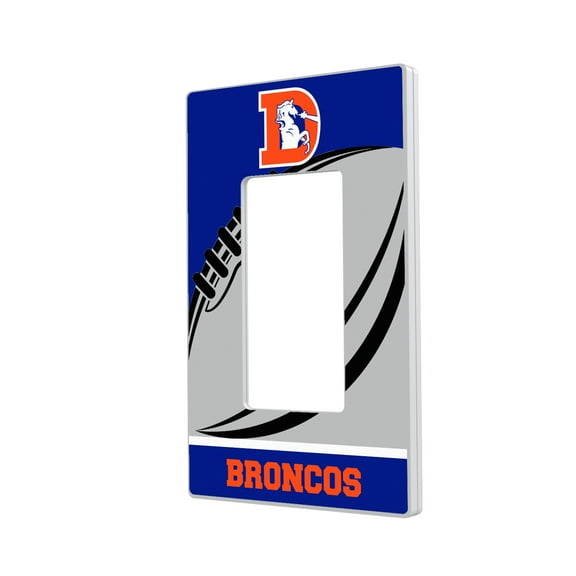 Denver Broncos Passtime Design Single Rocker Lightswitch Plate